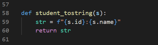 student tostring